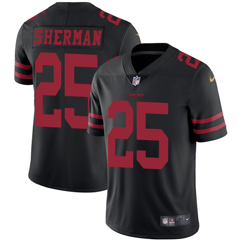 San Francisco 49ers Limited Black Men Richard Sherman Alternate NFL Jersey 25 Vapor Untouchable